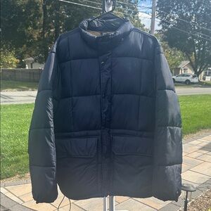 J. Crew Navy Nordic quilted puffer jacket with PrimaLoft®